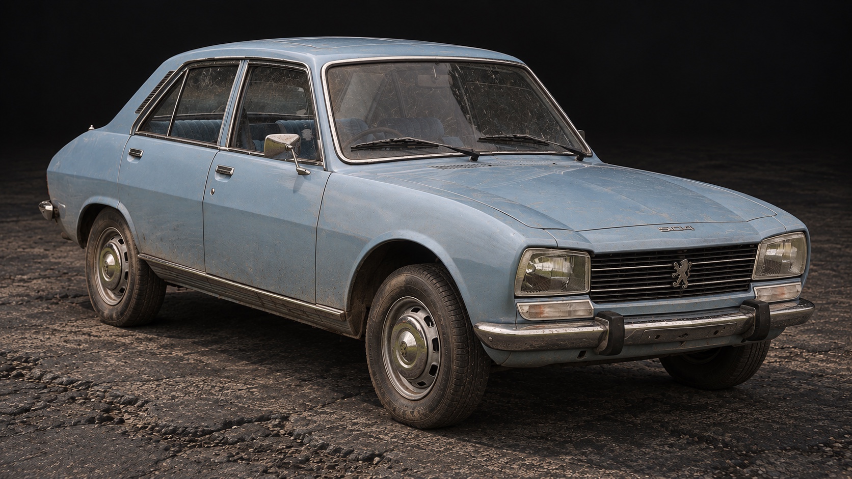 Pale blue Peugeot 504 vehicle concept